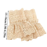 Lace Ruffles Detachable Sleeve Cuffs - Gothic Edgy Alt Clothing Accessories