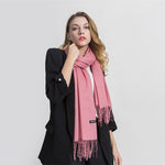 Elegant Pashmina Cashmere Shawl Scarf - Office wear Elegant Wraps Female Hijab Thin Shawl Head Scarves Foulard Stoles