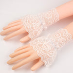 Lace Ruffles Detachable Sleeve Cuffs - Gothic Edgy Alt Clothing Accessories
