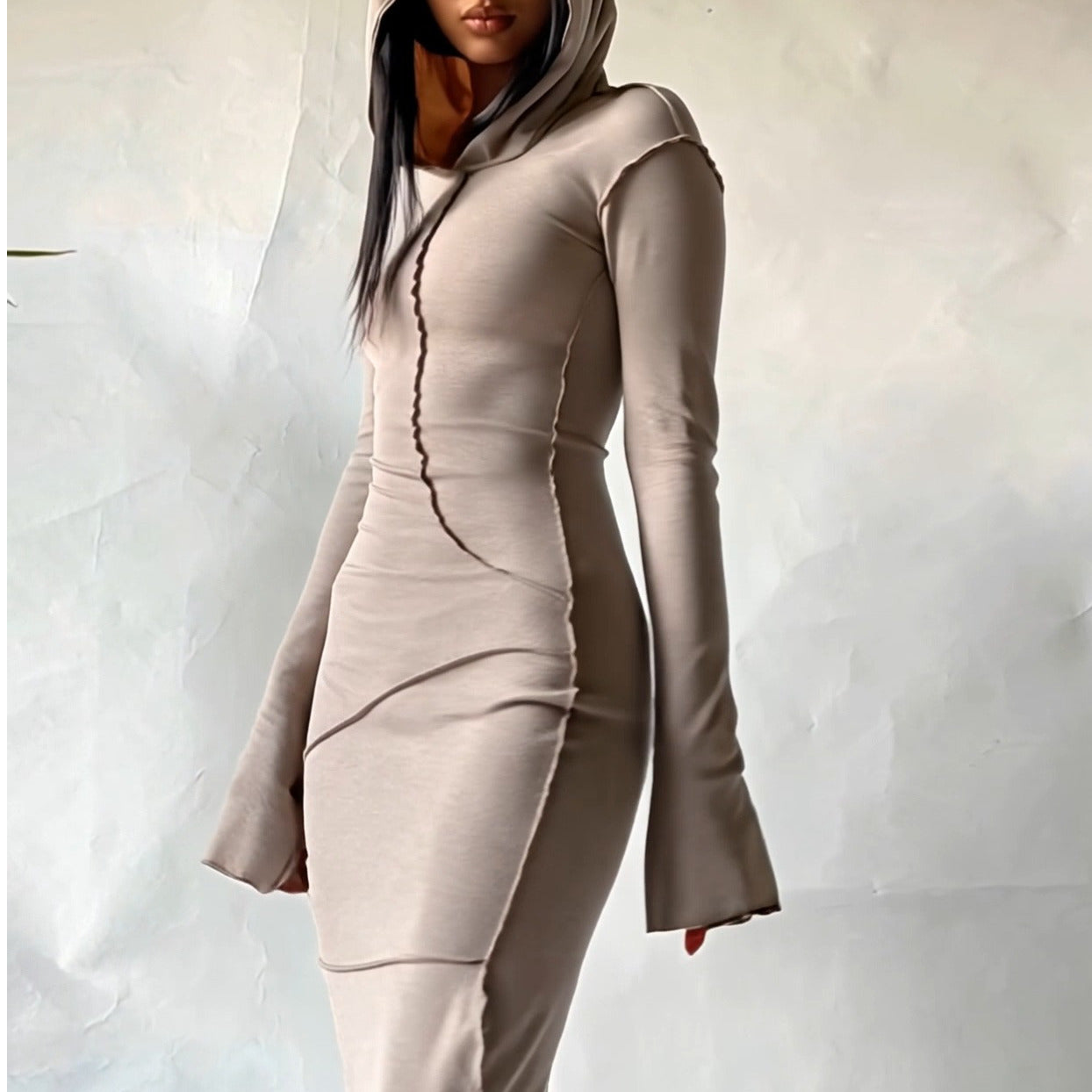 Khaki Patchwork Dress