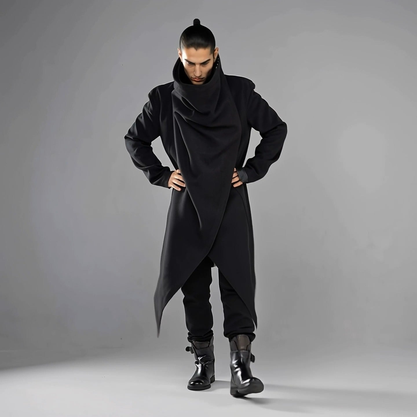 Urban Shadow Asymmetrical Poncho Hoodie