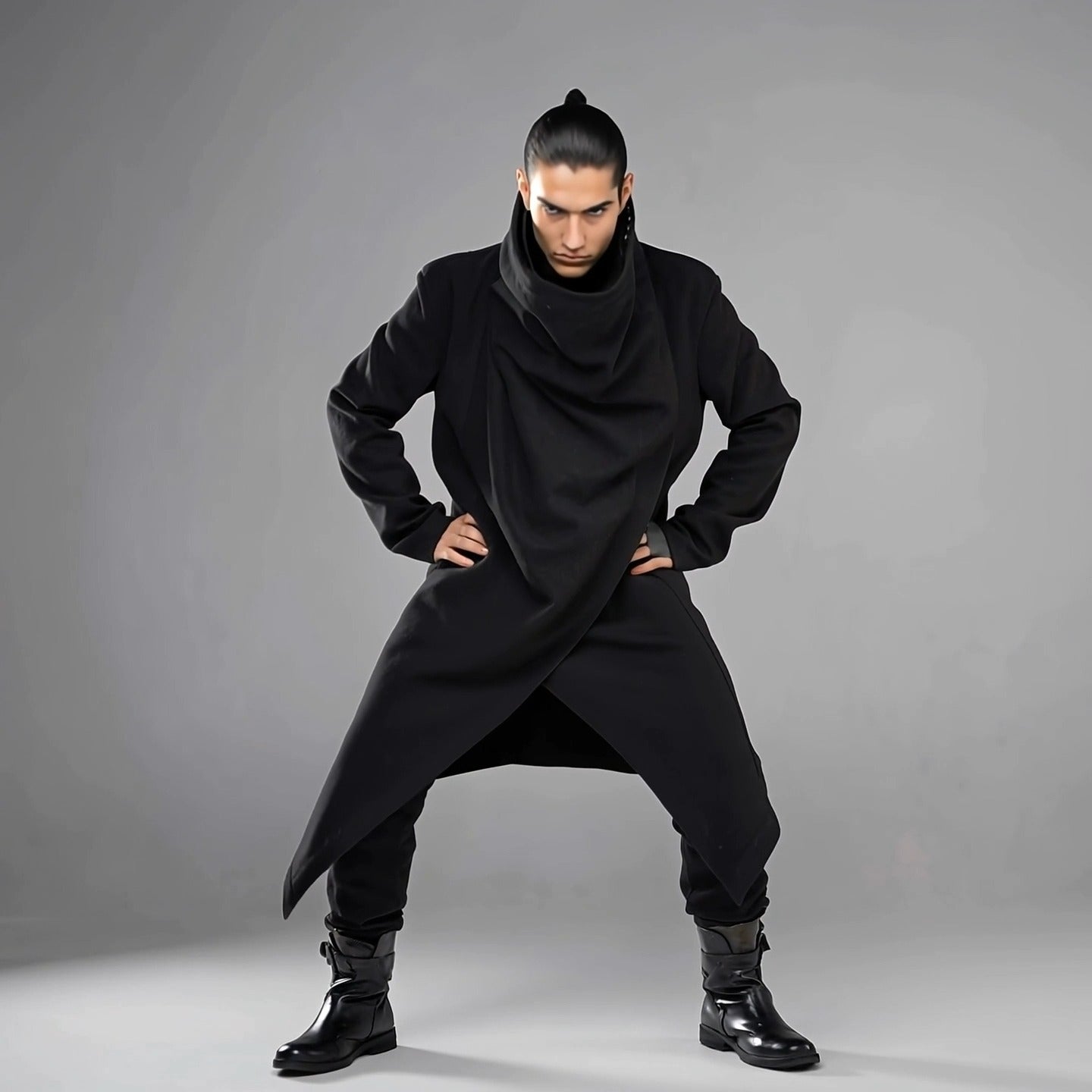 Urban Shadow Asymmetrical Poncho Hoodie