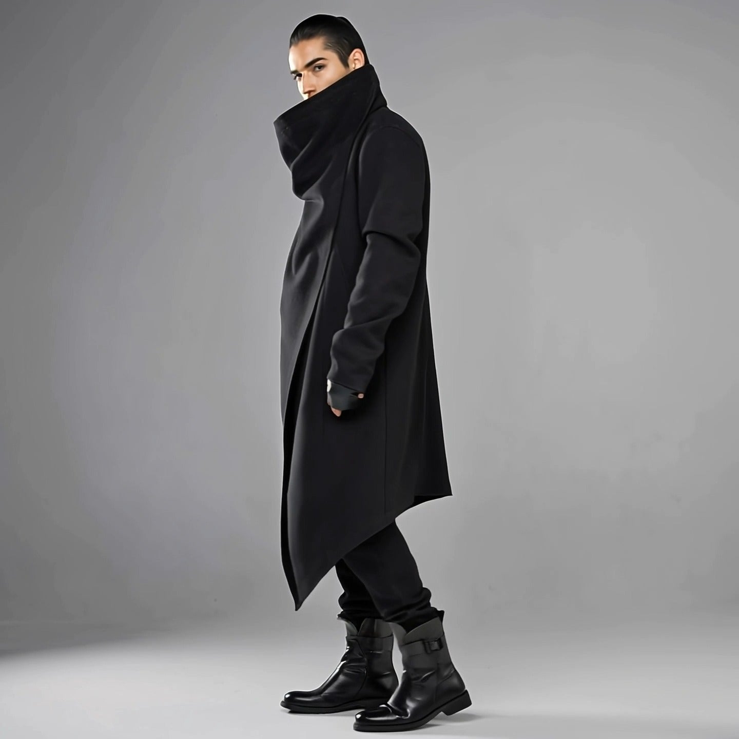 Urban Shadow Asymmetrical Poncho Hoodie