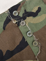 Street Chic Tassel Camo Mini Skirt - Tassel Embellished Above Knee Burr Edge Women's Street Style