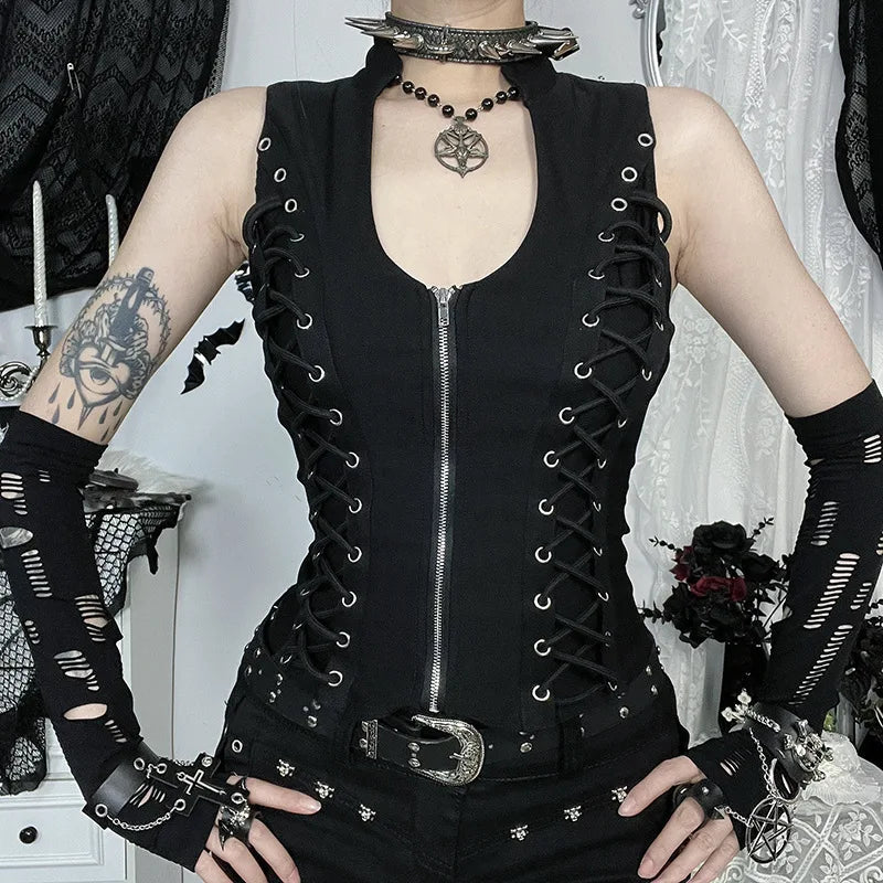 Shadowlace Corset Zip Top