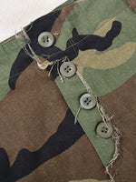 Street Chic Tassel Camo Mini Skirt - Tassel Embellished Above Knee Burr Edge Women's Street Style