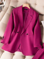 Classic Casual Women's Blazer - Office Wear Stylish Jackets Straight Fit Blazers Black, Pink, Coffee