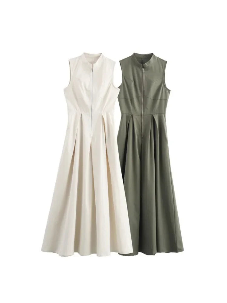 Sage Luxe Structured Maxi Dress