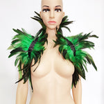 Victorian Feather Elegance Shawl - gothic grunge Cosplay Women Feather Shoulder Wrap
