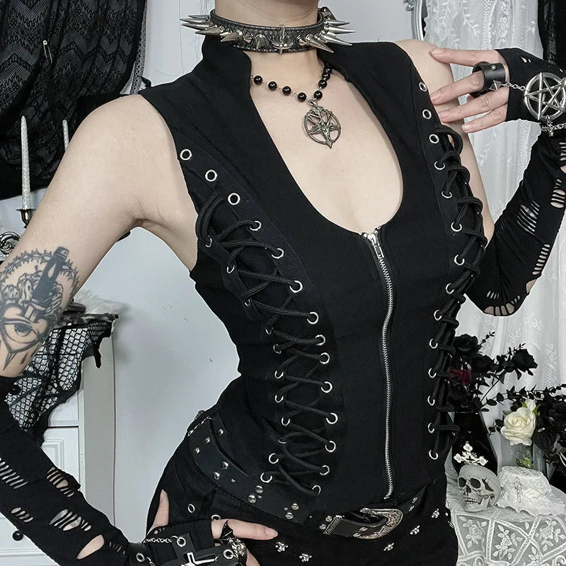 Shadowlace Corset Zip Top