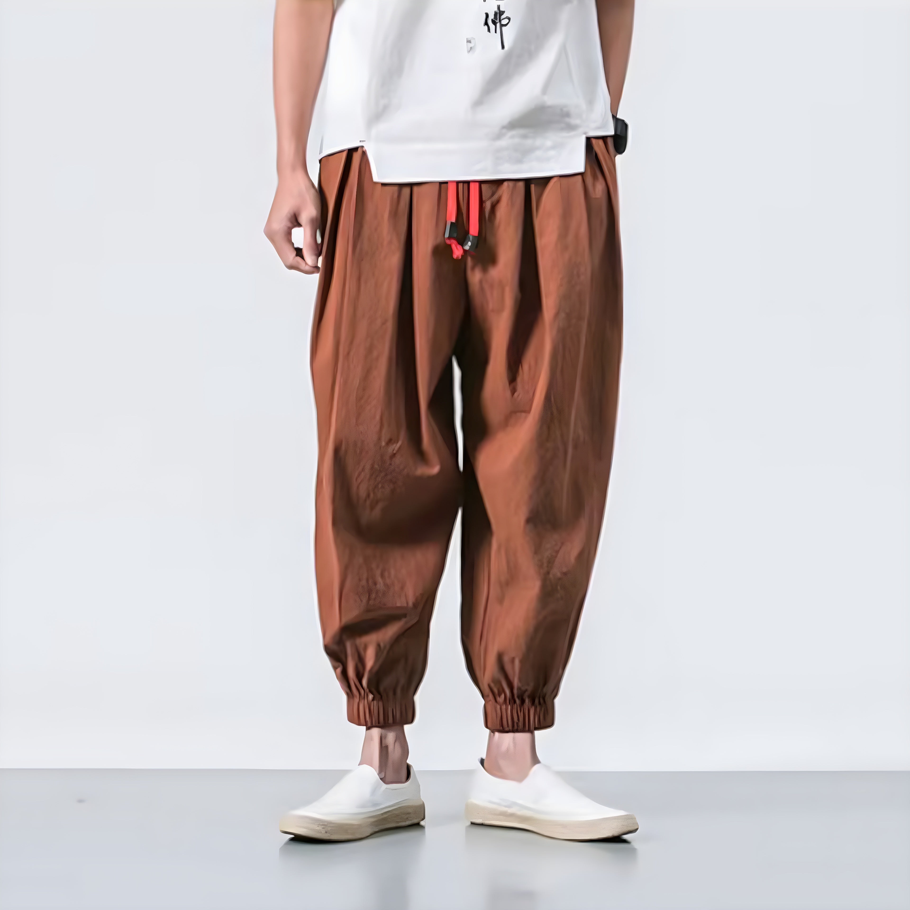 Urban Drifter Tech Harem Pants- Oversize Loose Harem Pants  Linen Sweatpants High