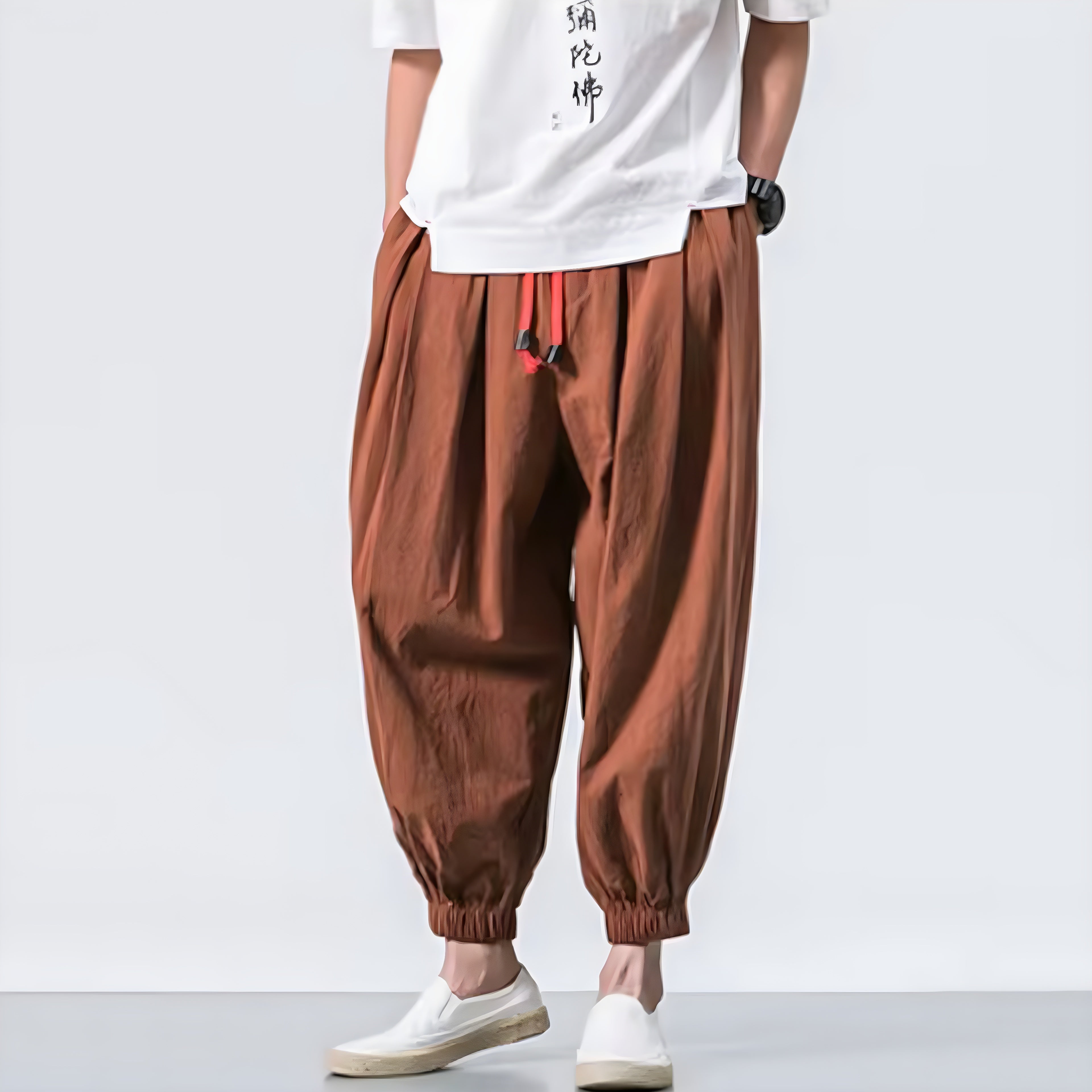 Urban Drifter Tech Harem Pants- Oversize Loose Harem Pants  Linen Sweatpants High