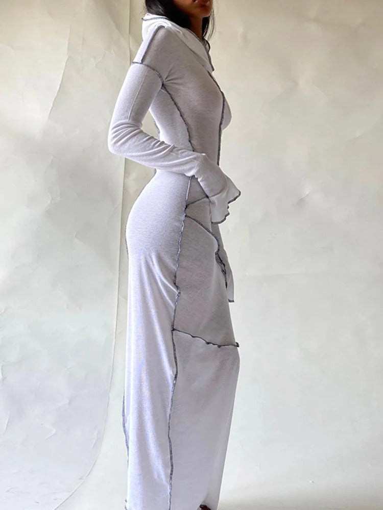 Khaki Patchwork Dress