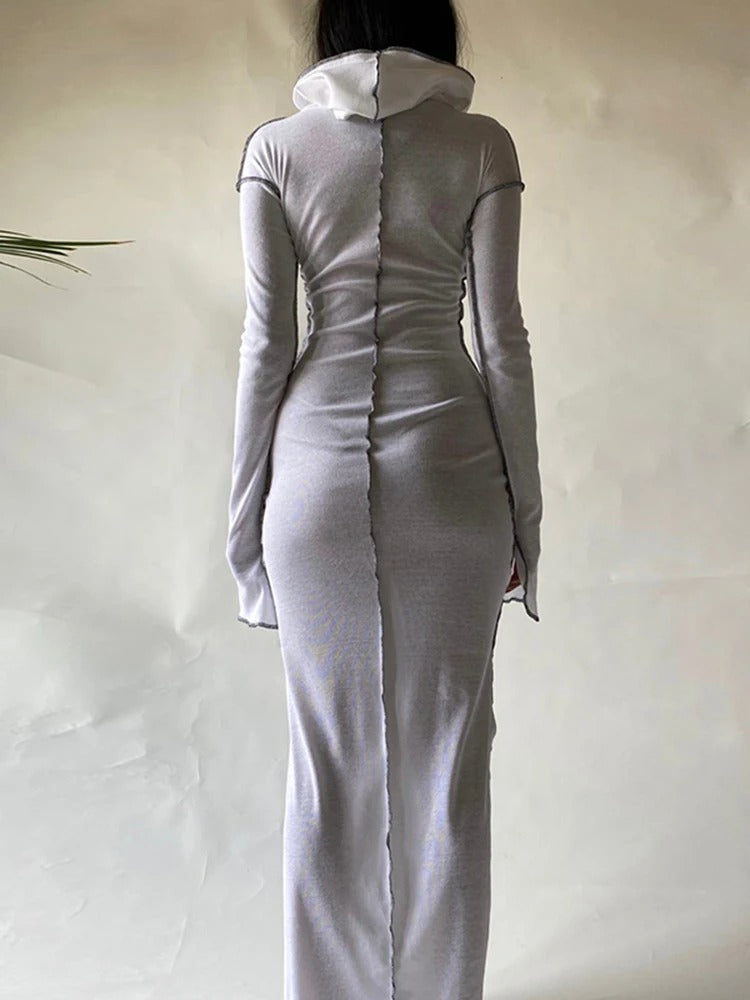 Khaki Patchwork Dress