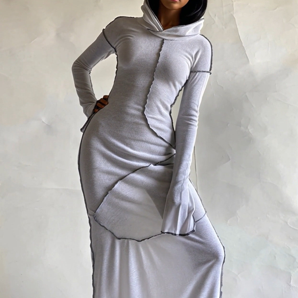 Khaki Patchwork Dress