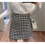 Black and White Plaid Skirt - Dark Academia  Cottagecore Clothes Gothic Retro Elegant Renaissance Harajuku Indie clothes Edgy Clothing Alt Clothing Vintage