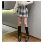 Black and White Plaid Skirt - Dark Academia  Cottagecore Clothes Gothic Retro Elegant Renaissance Harajuku Indie clothes Edgy Clothing Alt Clothing Vintage