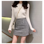 Black and White Plaid Skirt - Dark Academia  Cottagecore Clothes Gothic Retro Elegant Renaissance Harajuku Indie clothes Edgy Clothing Alt Clothing Vintage