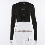 Gothic Crop Top - cyber goth clothing Cyberpunk Clothing Dark Academia Cyber Fashion Edgy