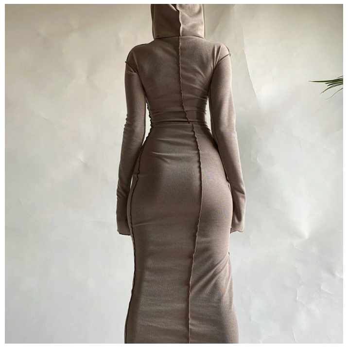 Khaki Patchwork Dress