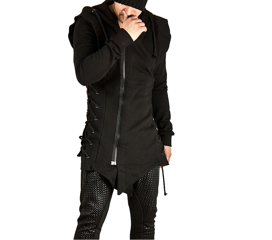 Nocturnal Nomad Hoodie - Techwear Hoodie Gothic top cyber goth clothing Cyberpunk Dark Academia Cyber Fashion Edgy Alt Egirl Y2k Top