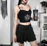 High Waist Gothic Skirt - Gothic Skirt Women Y2k Cyber goth clothing Cyberpunk Dark Academia Cyber Fashion Edgy Alt Dark Academia Harajuku