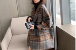 Plaid Double Breasted Female Overcoat - Bella philosophy Dark Academia clothing and Elegant