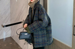 Plaid Double Breasted Female Overcoat - Bella philosophy Dark Academia clothing and Elegant
