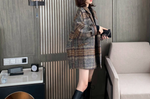 Plaid Double Breasted Female Overcoat - Bella philosophy Dark Academia clothing and Elegant