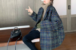 Plaid Double Breasted Female Overcoat - Bella philosophy Dark Academia clothing and Elegant