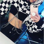Women Plaid Casual Streetwear Sweatshirt Hoodie Crop Top Jumper Pullover Chain Stitching Short Loose Sweatshirt Plaid Shirt