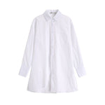 Oversized Asymmetrical Shirt - Harajuku Dark Academia