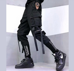 Techwear Cargo Pants - Men Y2k Gothic Cyber goth clothing Cyberpunk Dark Academia Cyber Fashion Edgy Alt Dark Academia