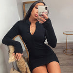 Sultry Ribbed Bodycon Mini Dress