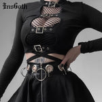 Gothic Crop Top - cyber goth clothing Cyberpunk Clothing Dark Academia Cyber Fashion Edgy