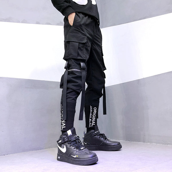 Techwear Cargo Pants - Men Y2k Gothic Cyber goth clothing Cyberpunk Dark Academia Cyber Fashion Edgy Alt Dark Academia