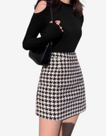 Black and White Plaid Skirt - Dark Academia  Cottagecore Clothes Gothic Retro Elegant Renaissance Harajuku Indie clothes Edgy Clothing Alt Clothing Vintage