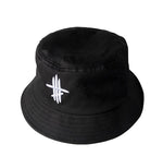 CyberEdge Embroidered Techwear Bucket Hat - Unisex Streetwear Hat Black