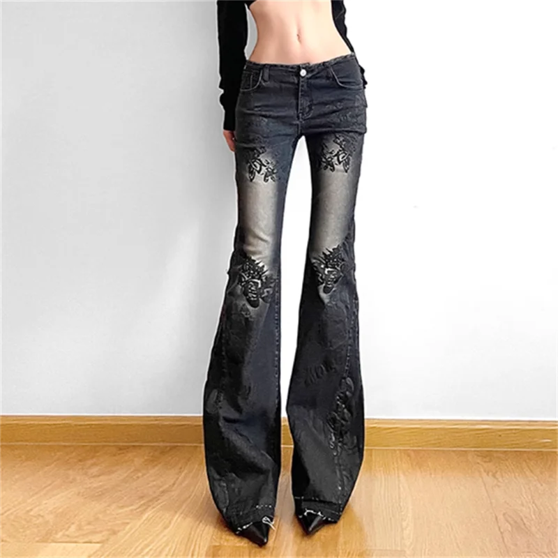 Midnight Rose Flare Jeans