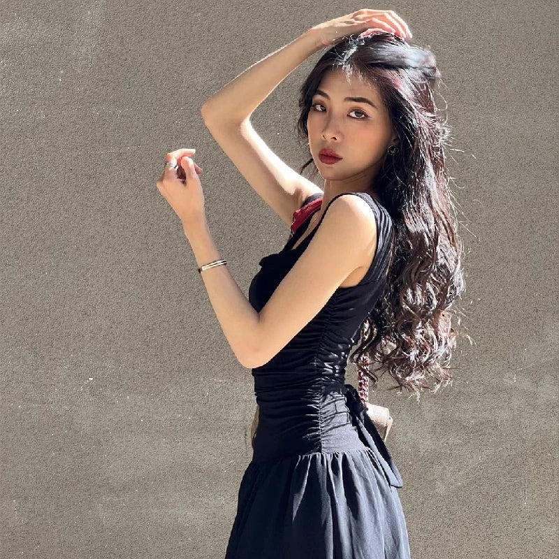 Midnight Reverie Ruched Maxi Dress