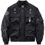 TactiFusion Multi-Pocket Techwear Bomber - Tactical Jacket Men Functional Multi Pockets Coats Windbreaker  Streetwear