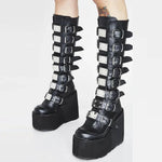 Nightfall Dominion Buckle Platform Boots