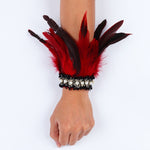 Rooster Quill Mystique Cuffs - gothic grunge Cosplay Women Detachable Wrist Cuffs