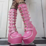 Nightfall Dominion Buckle Platform Boots