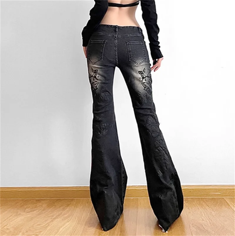 Midnight Rose Flare Jeans