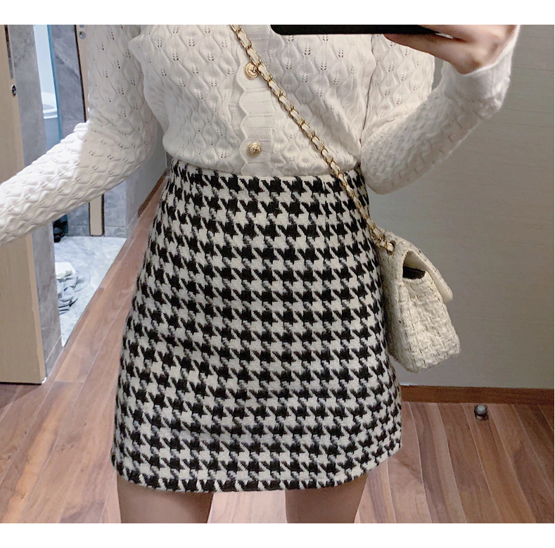 Black and White Plaid Skirt Dark Academia Cottagecore Clothes Gothic Retro Elegant Renaissance Harajuku Indie clothes Edgy Clothing Alt Clothing