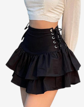 High Waist Gothic Skirt - Gothic Skirt Women Y2k Cyber goth clothing Cyberpunk Dark Academia Cyber Fashion Edgy Alt Dark Academia Harajuku