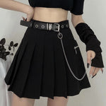 Gothic Skirt with Chain and Exterior Pockets